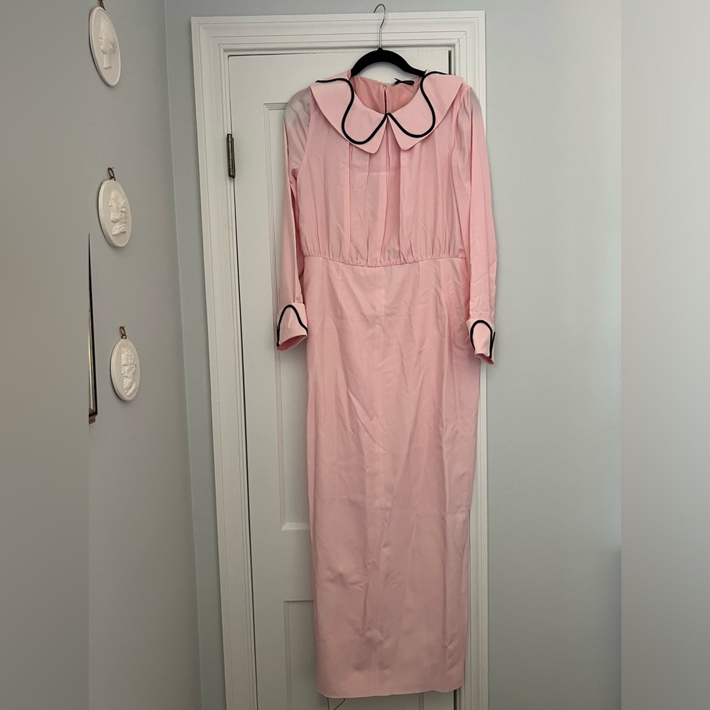 NWT Emilia Wickstead long pink dress. Size UK14.